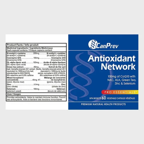 CanPrev Antioxidant Network Product Ingredients Label One Stop Supplements