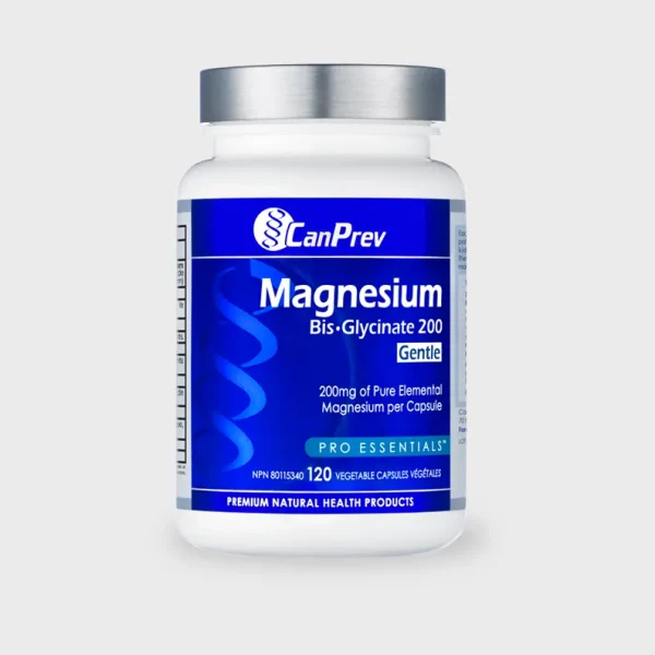 CanPrev Magnesium bis glycinate 200mg gentle 120 caps one stop supplements