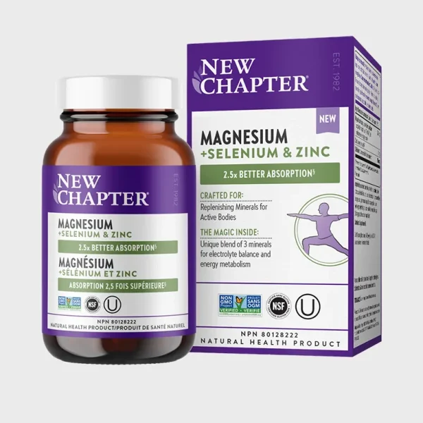 New Chapter Magnesium Selenium Zinc Active Bodies One Stop Supplements