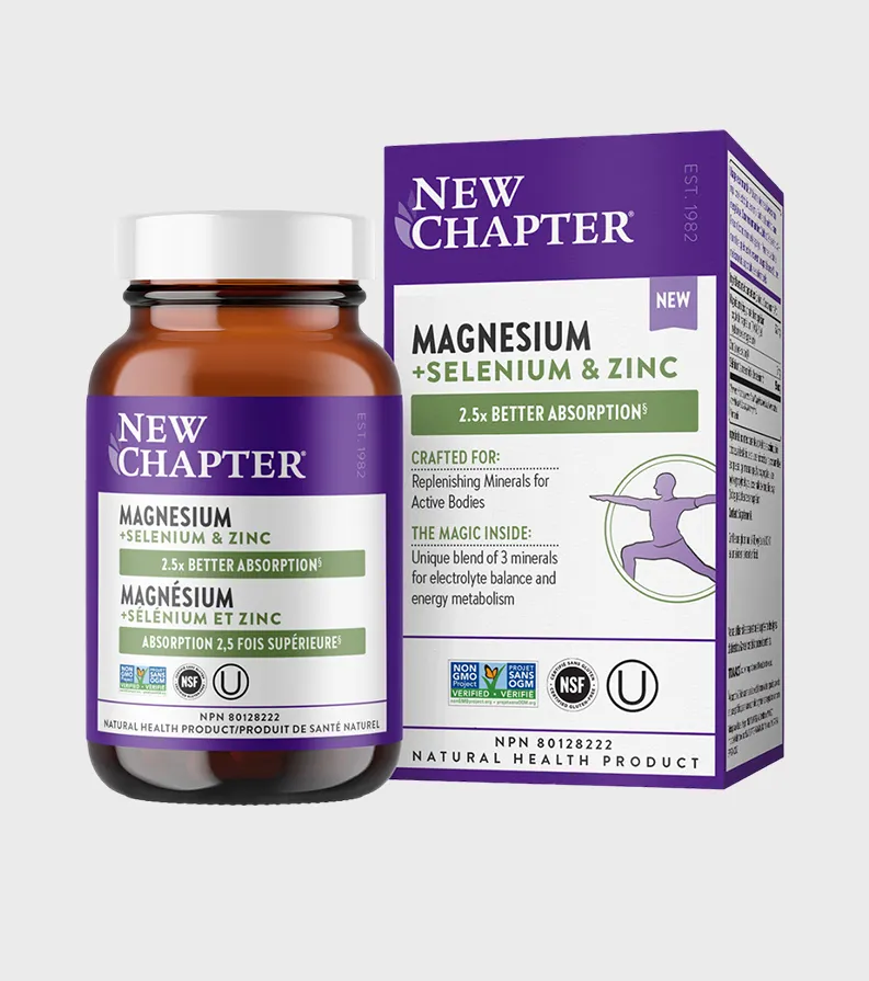 New Chapter Magnesium Selenium Zinc Active Bodies One Stop Supplements