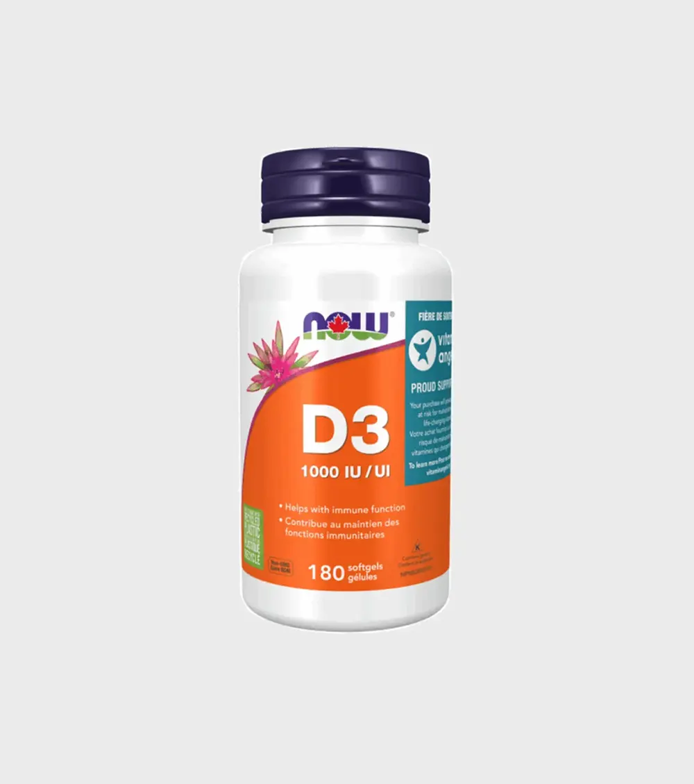 Now Foods Vitamin D 100 IU 180 Softgels One Stop Supplements